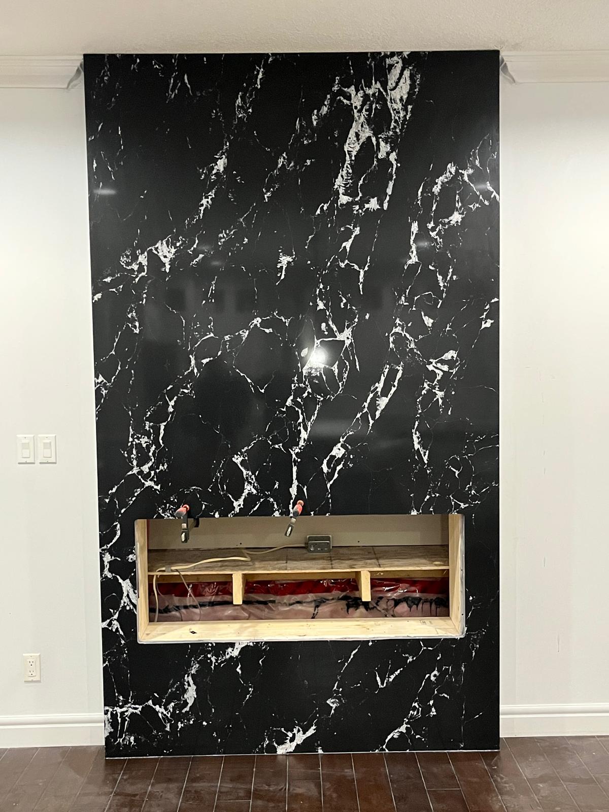 After: completed stone countertop installation by Phoenix Marble & Granite